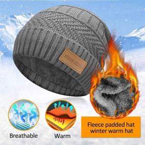 img 1 attached to 🧣 Warm Knit Beanie Hat Scarf Set for Men and Women: A 2-Piece Winter Essential for Ultimate Comfort