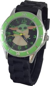 img 4 attached to 🕒 Star Wars The Mandalorian Child Yoda Time Learning Analog Watch