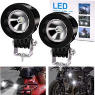 🏍️ ourbest motorcycle driving lights: 2-inch led fog lights for motorbike atv bicycle off road accent lighting - white 10w logo