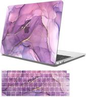 💻 aoggy macbook pro 13 inch case 2019 2018 2017 2016 - purple, hard shell + keyboard cover logo