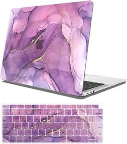 img 4 attached to 💻 AOGGY MacBook Pro 13 Inch Case 2019 2018 2017 2016 - Purple, Hard Shell + Keyboard Cover