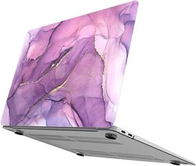 img 1 attached to 💻 AOGGY MacBook Pro 13 Inch Case 2019 2018 2017 2016 - Purple, Hard Shell + Keyboard Cover