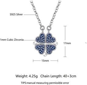 img 2 attached to 💎 Sterling Convertible Pendant Necklace: Sparkling Crystals for Girls' Jewelry Delight