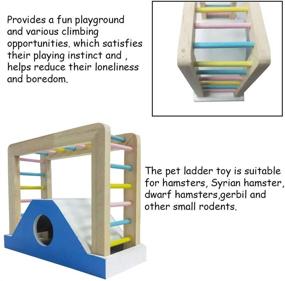 img 2 attached to Kathson Hamster and Small Pet Climbing Platform - Hideout House for Ferrets, Guinea Pigs, Gerbils, Mice