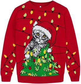 img 4 attached to 🎅 Funnycokid Ugly Christmas Sweater: Perfect Party Pullover for Kids (3-10 Years)