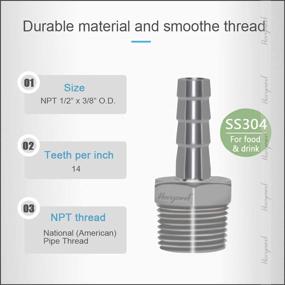 img 3 attached to Horiznext NPT Barb Домашнее пивоварение Виноделие