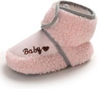 👟 quernn newborn fleece booties: adorable pink boys' shoes perfect for little feet! logo