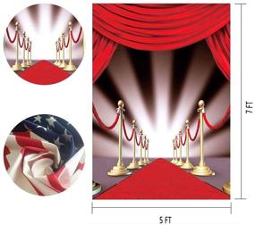 img 2 attached to Улучшите свою студийную фотографию с Занавеской Красного Ковра MME 5x7 футов ME075 - Идеально подходит для фонов YouTube, фотосъемок и видеосъемок!