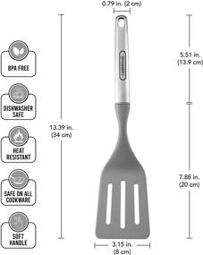 img 1 attached to 🍳 Farberware Professional Stainless Steel Soft Slotted Turner - High-Quality 13.39-Inch Gray Kitchen Utensil for Easy and Efficient Cooking