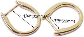 img 1 attached to Bobeey 4pcs 7/8'' Light Gold Loop D-Rings with Screw-in Shackle, Semicircle D Ring for Leather Craft, DIY Accessories for Purses - Purse Findings BBC12 (7/8 inch, Light Gold)