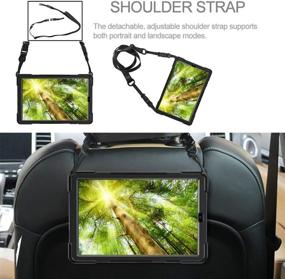 img 2 attached to ZenRich 2019 Samsung Galaxy Tab A 10.1 Case: Heavy Duty with Rotating Kickstand, Hand Strap & Shoulder Belt | Black