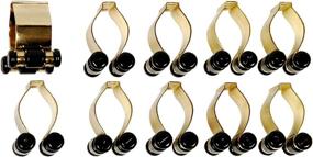 img 1 attached to 🎱 Top-Quality ISZY Billiards: 10-Count Brass Color Pool Cue Billiard Stick Rack Replacement Clips