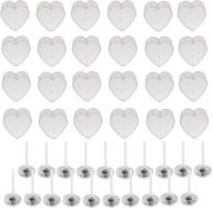💧 clear heart tealight cup holders with candle wicks for diy candle making - 24 pcs (transparent) logo