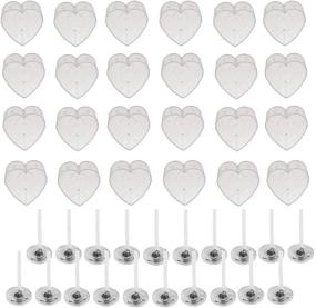 img 3 attached to 💧 Clear Heart Tealight Cup Holders with Candle Wicks for DIY Candle Making - 24 Pcs (Transparent)