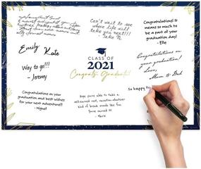 img 4 attached to 2021 Graduation Party Supplies: Signature Guest Book Board & Gift Favors - Personalize Your Class of 2021 Celebration with Unframed Decorations