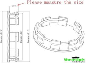 img 2 attached to 🔳Черные крышки центра колеса Shenwinfy Chevy, диаметр 3,25" для колес Chevy Surburban Silverado Tahoe Avalanche 2007-2013 годов 88963143 - комплект из 4 штук.