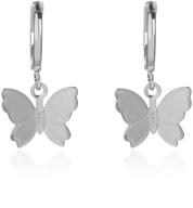 🦋 stylish konpicca butterfly hoop earrings: elegant dangle charm & huggie drop earrings for women girls logo