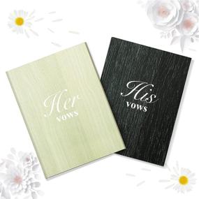 img 4 attached to 📔 2-Pack Wedding Vow Booklets | His and Hers Vow Renewal Keepsake | Bridal Shower Journal Cards | 40 Pages | 5.5 x 3.9 Inch | Wood Grain Style