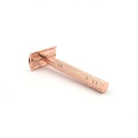 img 3 attached to 🌹 LEYMING Rose Gold Double Edge Safety Razor for Women: Classic Single Blade Razor with 10 PCS Blades, Premium Metal Manual Shaver for Wet Shaving, Fits Standard Double Edge Blade