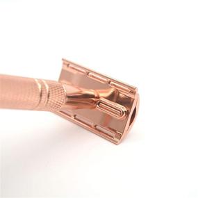 img 2 attached to 🌹 LEYMING Rose Gold Double Edge Safety Razor for Women: Classic Single Blade Razor with 10 PCS Blades, Premium Metal Manual Shaver for Wet Shaving, Fits Standard Double Edge Blade