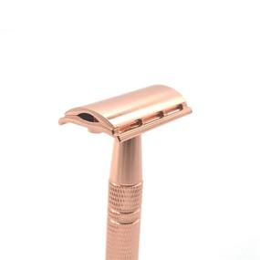 img 1 attached to 🌹 LEYMING Rose Gold Double Edge Safety Razor for Women: Classic Single Blade Razor with 10 PCS Blades, Premium Metal Manual Shaver for Wet Shaving, Fits Standard Double Edge Blade