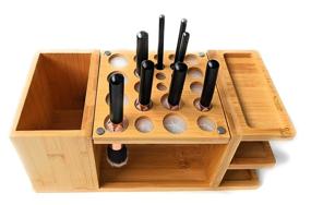 img 4 attached to 💄 Makeup Brush Drying Rack and Cosmetic Storage Solution