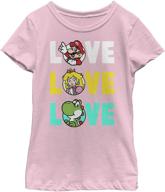 nintendo girls t shirt pink medium logo