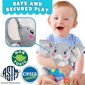 img 1 attached to Insnug Plush Elephant Baby Toys - Baby Musical Animal Toys | Kids Toys | Baby Teething Toys | Little Baby Bum Anime Plush | STEM Toys | Montessori Toys for Baby Boy Girl | Toddlers Infants 0-12 Months