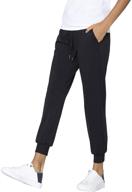 ajisai women's drawstring joggers pants – running sweatpants with pockets for lounge wear logo