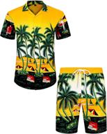 🌺 discover the vibrant allure of j ver flamingos: hawaiian printed tropical men's clothing! logo