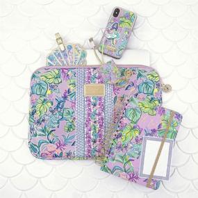 img 2 attached to 🧜 Lilly Pulitzer Soft Padded Tech Sleeve with Zip Closure - Laptop Case, Designed for 13 Inch Computers - Mermaid in The Shade