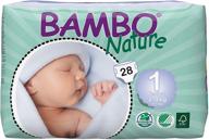 bambo nature baby diapers classic, size 1 (4-9 lbs), 28 count: eco-friendly diapers for newborns logo