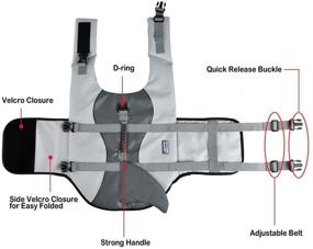 img 2 attached to 🐶 Регулируемый плавательный спасательный жилет для собак | Сохранительный жилет для безопасности в воде для собак
