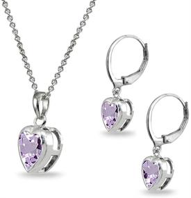 img 2 attached to Sterling Amethyst Bezel Set Solitaire Necklace