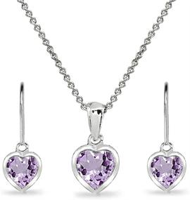 img 3 attached to Sterling Amethyst Bezel Set Solitaire Necklace