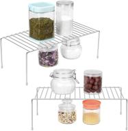 maximize your kitchen space with the kitchen cupboard shelf wire rack - 2 pack cabinet shelf storage organiser логотип