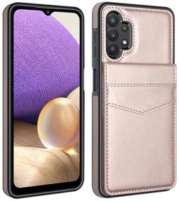 img 3 attached to 🌌 LakiBeibi Galaxy A32 5G Case - Premium Leather Wallet Phone Case with Card Holders for Samsung Galaxy A32 5G (2021) - Rose Gold