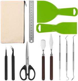 img 4 attached to Ultimate 12-Piece Vinyl Weeding Tools Set: Craft Weeding Kit for Precision Cricut, Silhouettes, Cameos, and Lettering