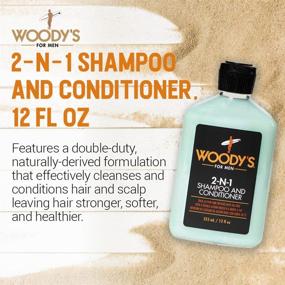 img 3 attached to 💇 Woody's Thickening 2-in-1 Shampoo and Conditioner for Men, Promotes Fuller and Thicker Hair with a Healthier Scalp, Effective Cleansing and Conditioning, 12 oz.