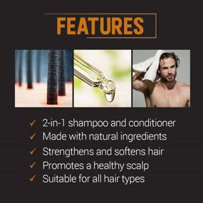 img 1 attached to 💇 Woody's Thickening 2-in-1 Shampoo and Conditioner for Men, Promotes Fuller and Thicker Hair with a Healthier Scalp, Effective Cleansing and Conditioning, 12 oz.