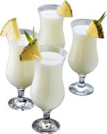 🍹 epure venezia collection 4 piece hurricane glass set - ideal for pina coladas, cocktails, beer, juice, and water (pina colada 15.5 oz) logo