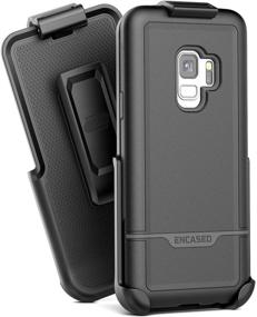 img 4 attached to 📱 Encased Heavy Duty Galaxy S9 Belt Case: Rebel Series - Military Spec Drop Protection (Smooth Black)