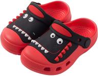 xrxebv kids' animals slippers - lightweight slip-on swimming shoes for boys - clogs & mules design logo