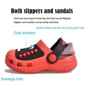 img 2 attached to Xrxebv Kids' Animals Slippers - Lightweight Slip-On Swimming Shoes for Boys - Clogs & Mules Design