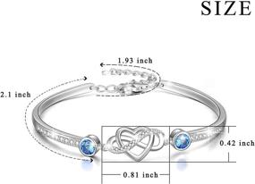 img 2 attached to 💎 AOBOCO 925 Sterling Silver Infinity Endless Love Bracelet - Crystals from Austria Jewelry Gift for Women Girls"