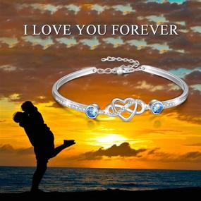 img 1 attached to 💎 AOBOCO 925 Sterling Silver Infinity Endless Love Bracelet - Crystals from Austria Jewelry Gift for Women Girls"