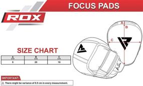 img 3 attached to 🥊 RDX Boxing Pads Focus Mitts: Cowhide Leather Curved Hook and Jab Hand Pads for MMA, Muay Thai, Kickboxing, Martial Arts Training and Coaching