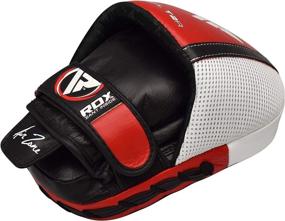 img 1 attached to 🥊 RDX Boxing Pads Focus Mitts: Cowhide Leather Curved Hook and Jab Hand Pads for MMA, Muay Thai, Kickboxing, Martial Arts Training and Coaching