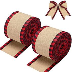 img 3 attached to Christmas Buffalo Ribbons Wrapping Checkered Crafting