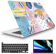 🌸 i-king laptop case for macbook pro 13 inch m1 a2338 a2289 a2251 2020, hard shell case + keyboard skin + screen protector for newest pro 13 with touch bar & retina display, artistic floral design logo